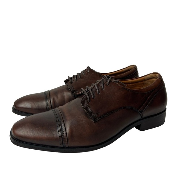 Johnston & Murphy Domani Oxford Leather Shoes Size 9.5M